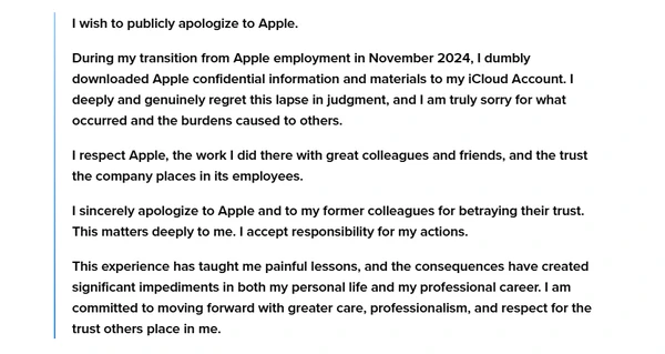 苹果与窃取机密前员工达成和解 曾负责Vision Pro设计