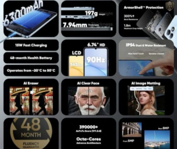 真我Note 80官宣3月5日发布 搭载6300mAh大容量电池