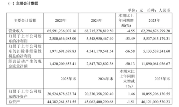 Transsion Holdings: Der Nettogewinn im Jahr 2025 betrug 2,581 Milliarden Yuan, ein Rückgang von 53,49 % gegenüber dem Vorjahr.